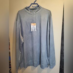 Kirkland Signature Light Blue Quarter-Zip Pullover, Size XXL